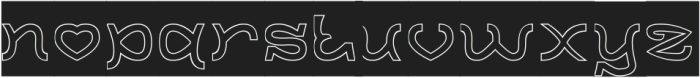 SWEET LOVE-Hollow-Inverse otf (400) Font LOWERCASE