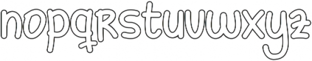 Sweet Candy Outline otf (400) Font LOWERCASE