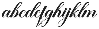 Sweet Child Script Regular otf (400) Font LOWERCASE