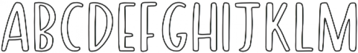 Sweet Peach Outline otf (400) Font LOWERCASE