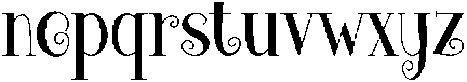 Sweet Swirl Regular otf (400) Font LOWERCASE