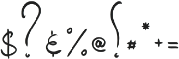 SwirlyLetters Script otf (400) Font OTHER CHARS