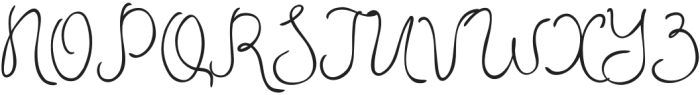 SwirlyLetters Script otf (400) Font UPPERCASE