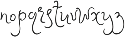 SwirlyLetters Script otf (400) Font LOWERCASE