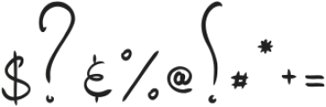SwirlyLetters Script ttf (400) Font OTHER CHARS