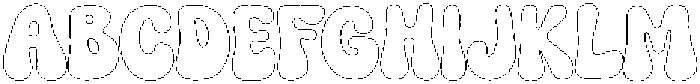 Swisy Outline otf (400) Font UPPERCASE
