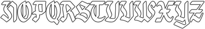Swoxest Outline otf (400) Font LOWERCASE