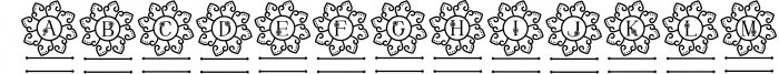 Swirly Mandala Monogram Font 1 Font UPPERCASE