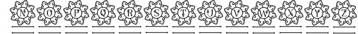 Swirly Mandala Monogram Font 1 Font UPPERCASE