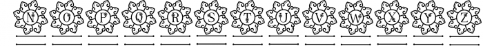 Swirly Mandala Monogram Font 1 Font LOWERCASE