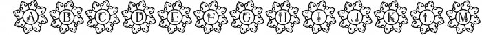Swirly Mandala Monogram Font Font LOWERCASE