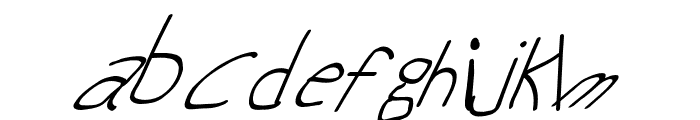 Swabby Condensed Regular Italic Font LOWERCASE