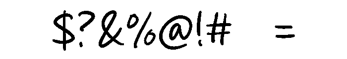 Sweety Bakery Font OTHER CHARS