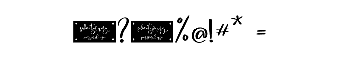 Sweetyoung - Personal Use Font OTHER CHARS