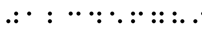 Swell Braille Font OTHER CHARS