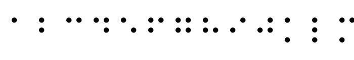 Swell Braille Font LOWERCASE