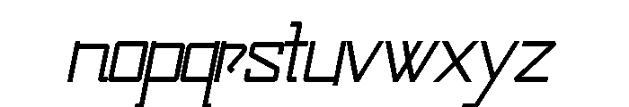 SwingarmYori-LightItalic Font LOWERCASE