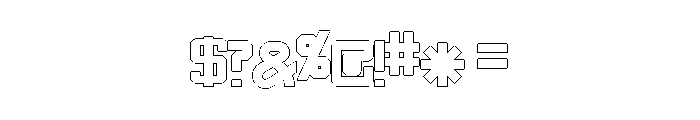 SwingarmYori-ThickHollow Font OTHER CHARS