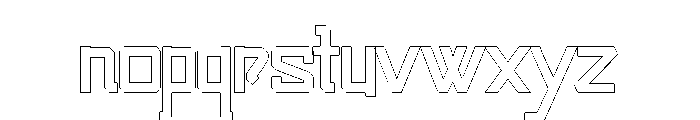 SwingarmYori-ThickHollow Font LOWERCASE