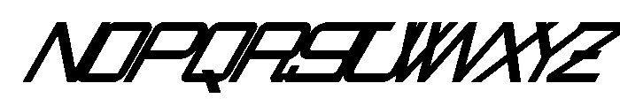 SwingarmYori-ThickItalic Font UPPERCASE