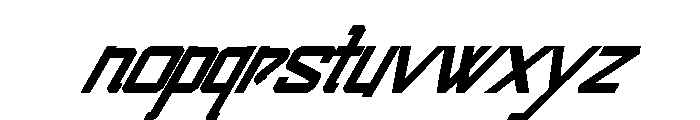 SwingarmYori-ThickItalic Font LOWERCASE
