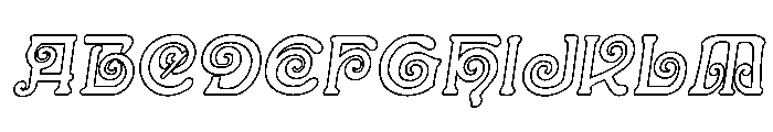 Swirl-a-Whirl Outline Italic FONT