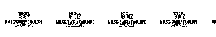 Swirly Canalope PERSONAL USE Regular Font OTHER CHARS