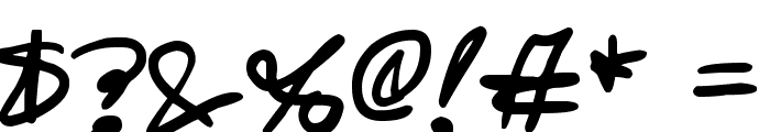 Swirly Curly Inks Font OTHER CHARS