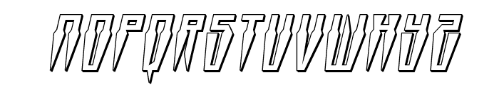 Swordtooth 3D Italic Font LOWERCASE