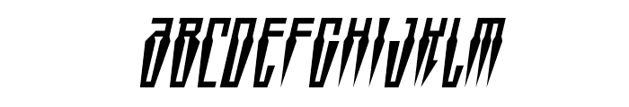 Swordtooth Condensed Italic Font UPPERCASE