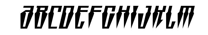 Swordtooth Expanded Italic Font UPPERCASE