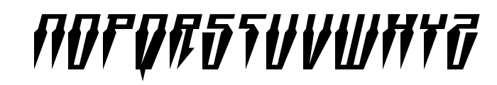 Swordtooth Expanded Italic Font UPPERCASE