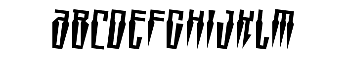 Swordtooth Rotated 2 Font UPPERCASE