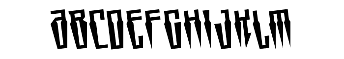 Swordtooth Rotated Font UPPERCASE