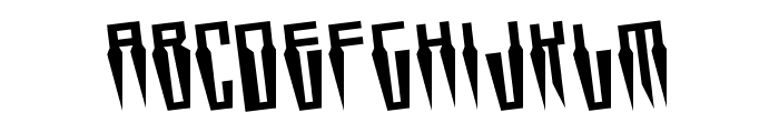 Swordtooth Rotated Font LOWERCASE