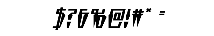 Swordtooth Squat Italic Font OTHER CHARS