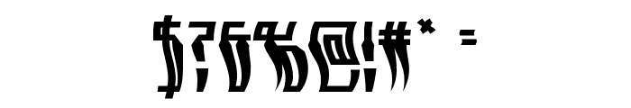 Swordtooth Warped Font OTHER CHARS