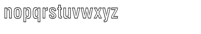Swiss 721 Bold Condensed Outline Font LOWERCASE