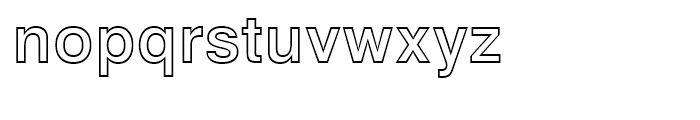 Swiss 721 Bold Outline Font LOWERCASE
