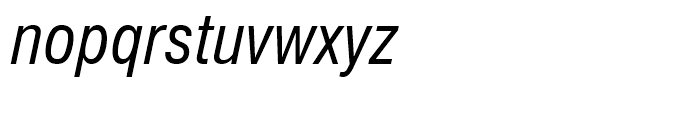 Swiss 721 Italic Condensed Font LOWERCASE
