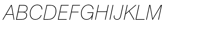 Swiss 721 Thin Italic Font UPPERCASE