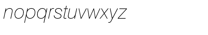 Swiss 721 Thin Italic Font LOWERCASE