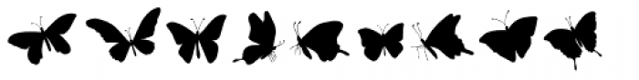 Swallowtail Butterflies Font UPPERCASE