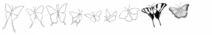 Swallowtail Butterflies Font LOWERCASE