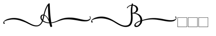 Swash Monogram Font UPPERCASE