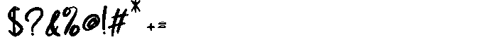 Swatch Out Font OTHER CHARS