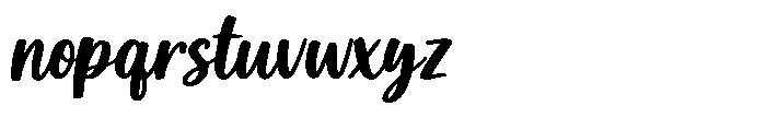 Sweet Daisy Slant Font LOWERCASE