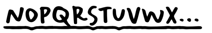 Sweet Zine Underline Font UPPERCASE