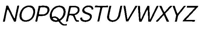 Sweetform Sans Italic Font UPPERCASE