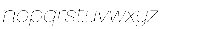 Sweetform Sans Light Italic Font LOWERCASE